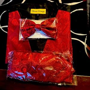 Brown vest with bow tie n tie